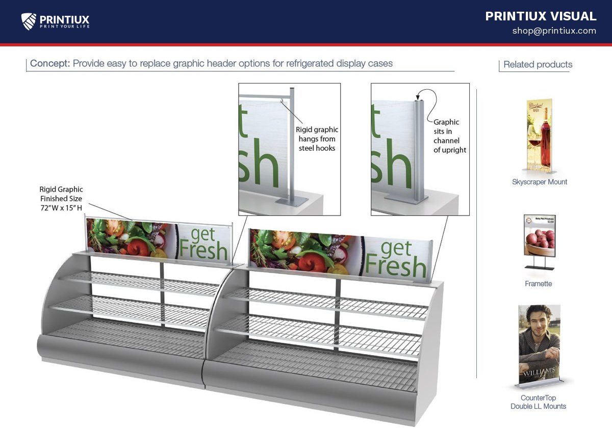 Header for Refrigerator Cases