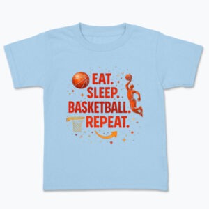 Example of full color kids shirt with bright and long lasting print design