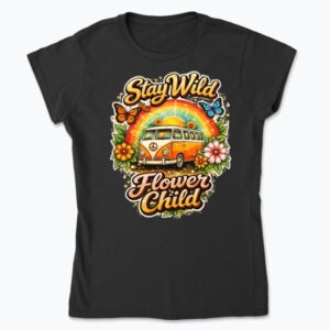 Custom women’s semi-fitted soft cotton t-shirt with vibrant full-color design