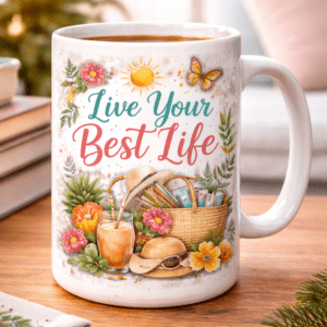 White Mug Fullprint 15oz fast usa shipping