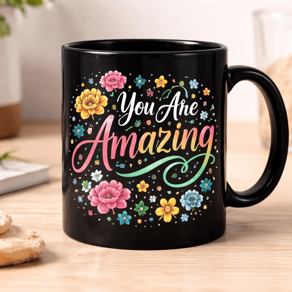 black mug full print fast usa shipping